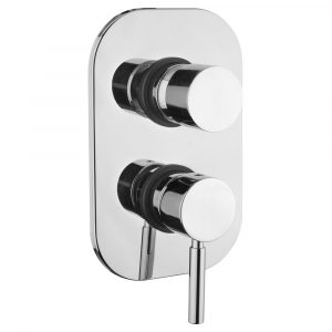 Built-in 3-way shower mixer with diverter