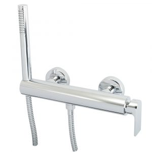 Exposed bathtube mixer with flexible 150 cm and duplex shower