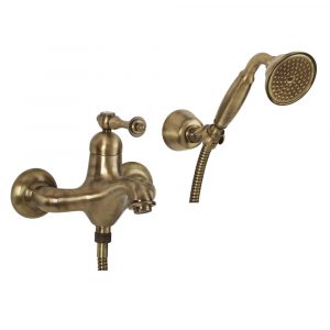 Gruppo vasca esterno con flessibile cm 150 e doccia duplex