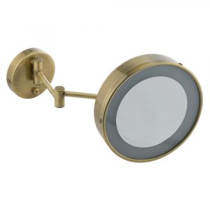 Wall make up mirror with halogen backlight