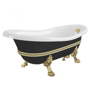 Bella Decor. Vasca da bagno nero, zampe «Leone»