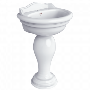 Washbasin 62 on pedestal, Milady