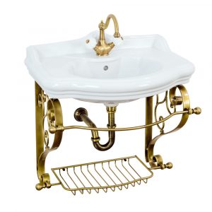 Lavabo consolle sospeso con griglia