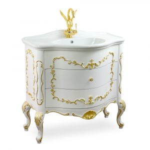 Marble top, washbasin furniture, L90 cm, Milady