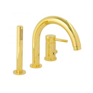 Bathtube set with diverter with pull-out shower