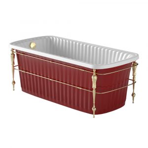 Olivia Console. Vasca da bagno rosso