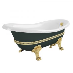 Bella Decor. Green bathtub, legs «Migliore»