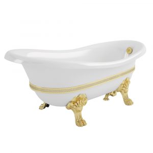 Bella Decor. White bathtub, legs «Migliore»