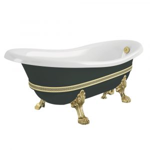 Bella Decor. Green bathtub, legs «Leone»