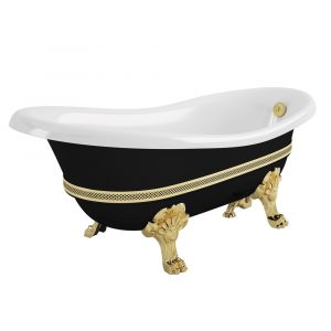 Bella Decor. Black bathtub, legs «Migliore»