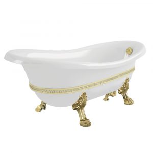 Bella Decor. White bathtub, legs «Leone»