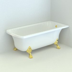 Olivia Angolare. Bathtub, legs «Leone» (Standard)