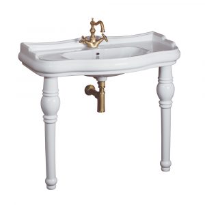 Washbasin on ceramic legs