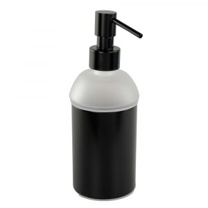 FORTIS, Dispenser, frosted glass/matt black