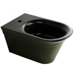 MONACO Bidet sospeso, ceramica bianca, Nero
