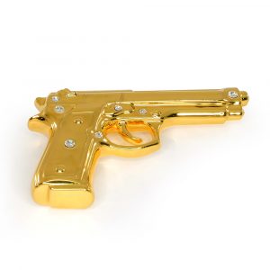 PISTOLETTO Пистолет 20х13 см (без подставки), керамика, цвет золото, Crystal