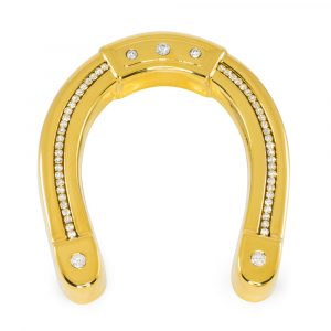 EMOZIONI Souvenir horseshoe 20KHN23CM, ceramics, color and decor gold, Crystal