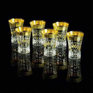 IMPERIA Glass 280 ml, set of 6 pcs, crystal/decor gold 24K