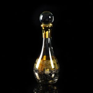 CREMONA Decanter 1L. H 33cm, cristallo / decorazione oro 24K