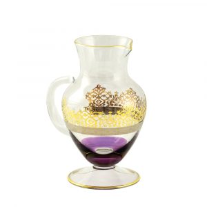 LUCIANA Jug 1 l. H 23cm, crystal purple/decor gold 24K