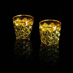 GOLDEN DREAM Glass 350 ml, set of 2 pcs, crystal/gold 24K