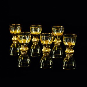 OPERA Glass 300 ml, set of 6 pcs, crystal/decor gold 24K