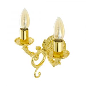 Lampada Da Parete doppia, (piccola presa), oro