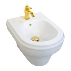 CHARME Bidet sospeso, con fissaggio, Singolo Foro rubinetto, bianco lucido